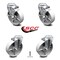 Service Caster 5 Inch Semi Steel Wheel Swivel Bolt Hole Caster Set with 2 Brake SCC-BH20S514-SSS-2-TLB-2 - alternate 1